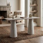 Table Sculpturale en Travertin