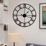 Horloge Murale en Métal Noir