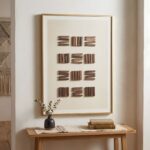 Tableau Mural Géométrique en Blocs de Bois