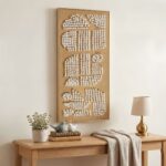 Tableau Mural Abstrait en Relief – Toile et Bois