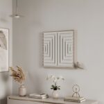 Tableau 3D Géométrique Blanc