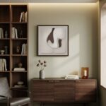 Tableau Relief 3D Minimaliste Blanc et Marron