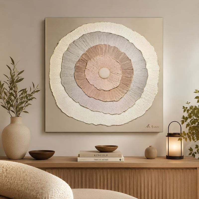 _800x800 - 2026-08-17T134628.940 Tableau Mural Abstrait Cercles Éternels – Image 1