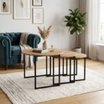 Ensemble de Trois Tables Basses Gigognes Rondes