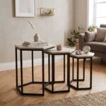 3 Tables Gigognes Hexagonales