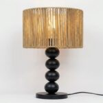 Lampe de Chevet en Bois - Noir