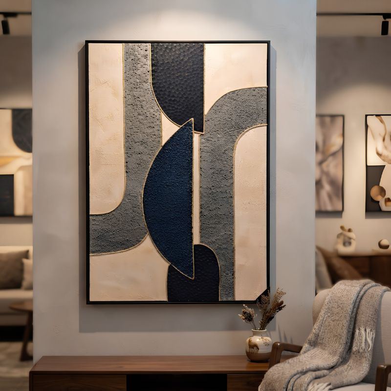 Copie de 800x800 (1) Ce Tableau Mural Abstrait et Texturé - 100x150cm - 100x150cm – Image 1