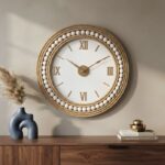 Horloge Murale Bohème en Corde et Perles de Bois